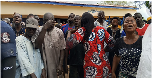 Parents of students at Lassa Day Secondary School protest after the abduction of their children