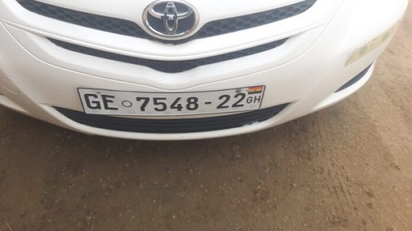 The car snatched from the victim at Ofaakor