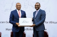 Group CEO of UBA, Oliver Alawuba and Group CEO of  African Guarantee Fund, Jules Ngankam