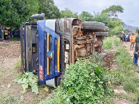 The tipper truck involved in the accident