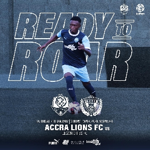 Flyer of the Accra Lions vs. Legon Cities clash