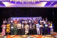 The award winners in a group photo