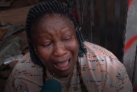 One of the affected victim crying over her loss