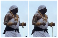 Nana Kodwo Conduah VI showing of his dance moves at the festival
