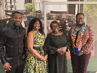 Dzifa Gomashie with some diasporeans