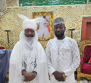 Ambassador Salamu Amadu with the Emir of Kano