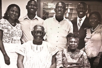 A family photo of John Kufuor, Theresa and their children