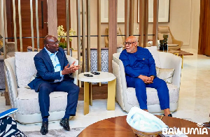 Former Vice President Dr. Mahamudu Bawumia [L] and UN Resident Coordinator H.E. Charles Abani