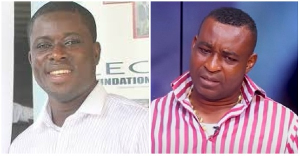 Elikem Kotoko (L) has accused Chairman Wontumi (R) of being the Godfather of galamsey