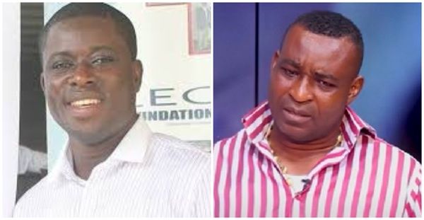 Elikem Kotoko (L) has accused Chairman Wontumi (R) of being the Godfather of galamsey