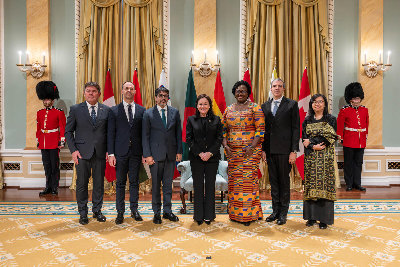 New heads of mission have presented their credentials to  Mary Simon, Governor General of Canada