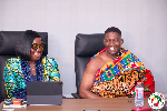 Obuobia Darko-Opoku with Oseadeeyo Kwasi Akuffo III during the visit