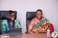 Obuobia Darko-Opoku with Oseadeeyo Kwasi Akuffo III during the visit