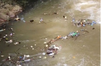 A photo of the polluted drinking water