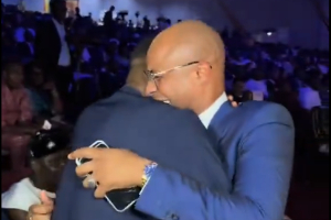 A photo of Asamoah Gyan and Andre Ayew at the Swag Awards