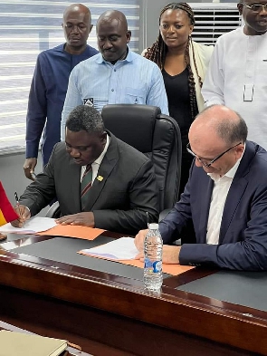 Amidu Chinnia Issahaku  with  Danish ambassador to Ghana