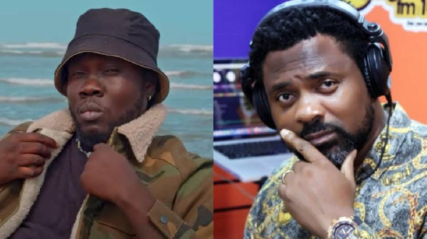 Showboy (L) fires Fiifi Pratt (R) for calling him a snitch