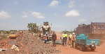 An ongoing road construction at the Afienya-New Jerusalem-Apolonia stretch