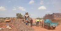 An ongoing road construction at the Afienya-New Jerusalem-Apolonia stretch