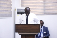 Martin Korsah speaking during the event in Accra