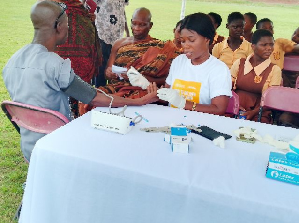 A man receiving treatment