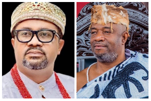 Igbo leader in Ghana, Eze Dr Amb Chukwudi Jude Ihenetu and Ga Mantse Nii Tackie Teiko Tsuru II