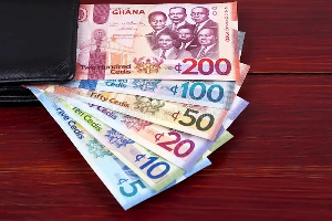 A photo of cedi notes