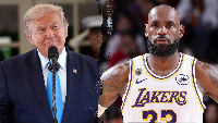 Donald Trump (L) in 2022 revealed he would ask LeBron if he wanted to become a woman