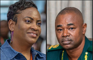 DCOP Lydia Donkor (L) with another leader of the Greater Accra Armwrestling