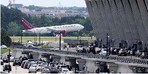 The plane carrying the first group of white South Africans granted refugee status