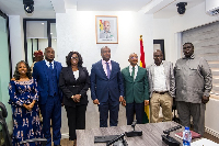 Deputy Minister for Finance, Thomas Nyarko Ampem with members of the new NIC Board