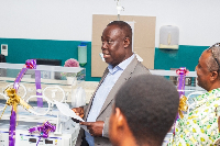 Rev Prof Frimpong Manso and other dignitaries at the facility