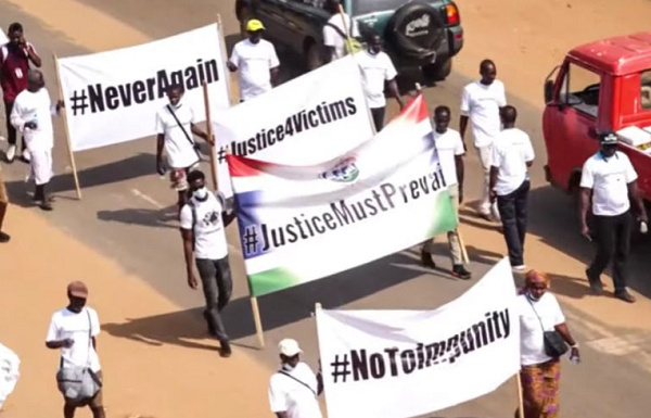 Protest by relatives of victims of the regime of Yahya Jammeh, the former president of the Gambia