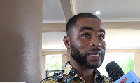 An individual speaking with GhanaWeb TV