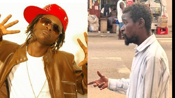Rapper Agbeko was spotted on the street unkempt