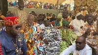 National Chief Imam, Nii La-Leshie, Nii Odoi Laryea, Benjamin Nii Tetteh  Yemo with others