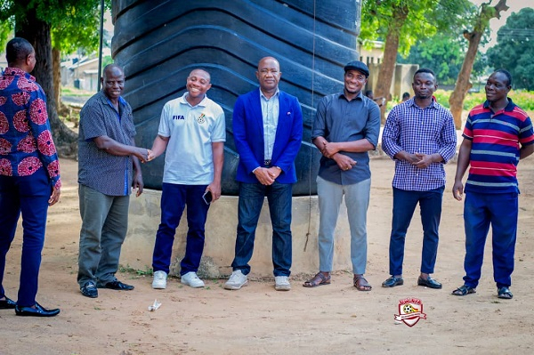 Mark Addo inspects GFA's borehole projects in Wa