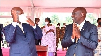 Ugandan President Yoweri Museveni and Kenyan President William Ruto in Kampala