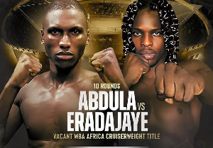 Ghanaian boxer Abdulai Ahmed will face Obaro Eradaye in WBA Africa Cruiserweight fight