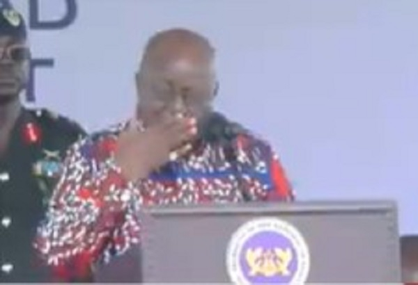 President Akufo-Addo after referring to his administration as the 'Akufo-Addo Mahama government'