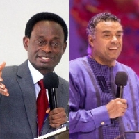 Apostle Prof. Opoku Onyinah (left), Dag Heward-Mills(right)