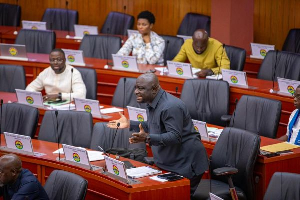 Davis Ansah Opoku debating the 2026 budget in Parliament