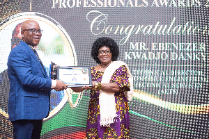 Engr. Ebenezer Kwadjo Dankyi receiving his award