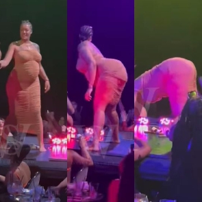 The pregnant woman captured twerking