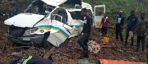 Photo of the sprinter bus involved in the accident