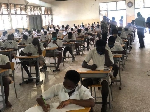 File photo of students taking the WASSCE last year