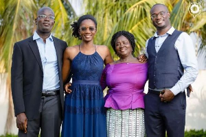 L- R: Kweku Opoku-Agyemang, Maame Adwoa, Prof. Naana Jane and Kwabena Opoku-Agyemang