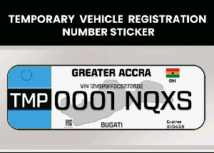 A sample of the new DVLA vehicle number plate