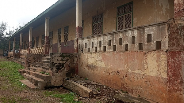 One of the dilapidated blocks