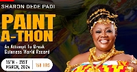 Sharon Dede Padiki has begun her 'paint-a-thon' contest in Accra